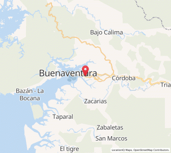 Map of Buenaventura, Valle del Cauca