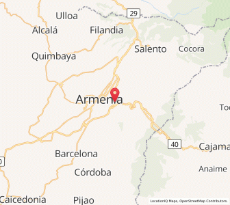 Map of Calarcá, Quindío