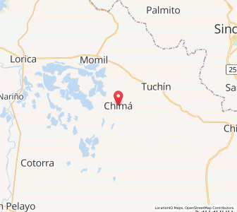 Map of Chimá, Córdoba