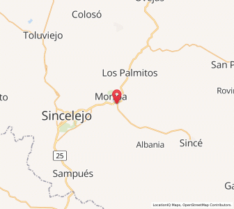 Map of Corozal, Sucre