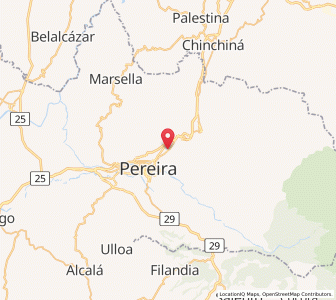 Map of Dosquebradas, Risaralda