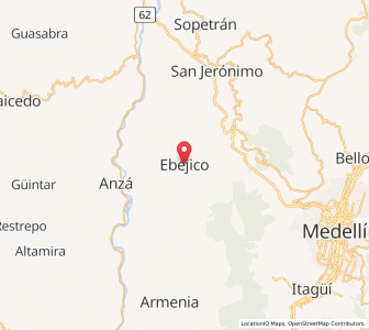 Map of Ebéjico, Antioquia