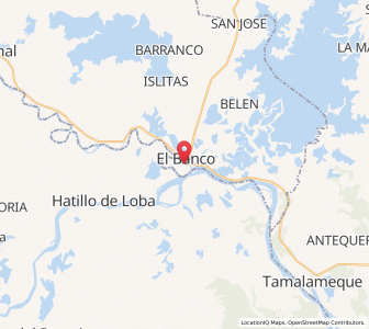 Map of El Banco, Magdalena