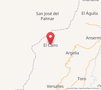 Map of El Cairo, Valle del Cauca