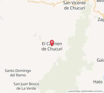 Map of El Carmen de Chucurí, Santander