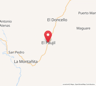 Map of El Paujíl, Caquetá