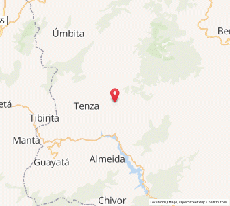 Map of Garagoa, Boyacá