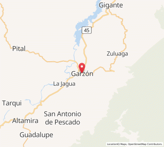 Map of Garzón, Huila