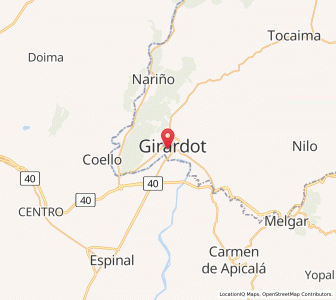 Map of Girardot City, Cundinamarca