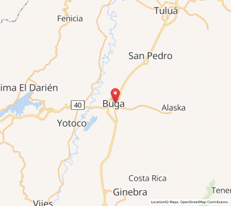 Map of Guadalajara de Buga, Valle del Cauca