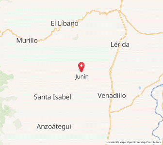 Map of Junín, Tolima