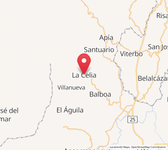 Map of La Celia, Risaralda