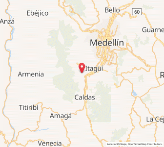 Map of La Estrella, Antioquia