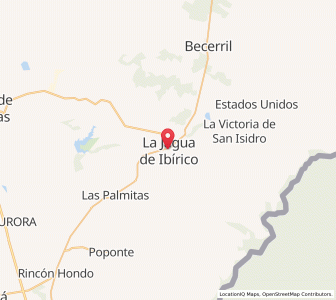 Map of La Jagua de Ibirico, Cesar
