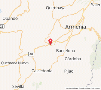 Map of La Tebaida, Quindío