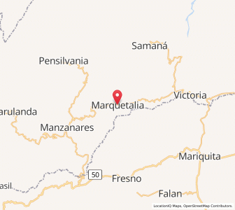 Map of Marquetalia, Caldas Department