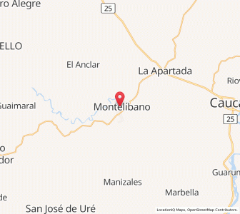 Map of Montelíbano, Córdoba