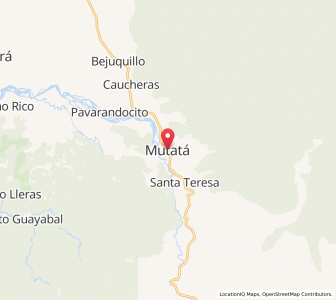 Map of Mutatá, Antioquia