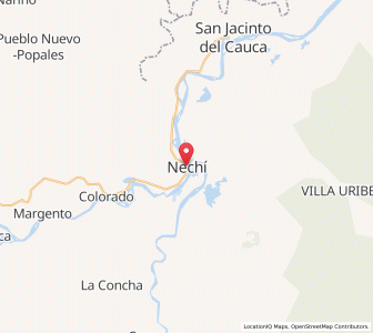 Map of Nechí, Antioquia