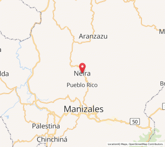 Map of Neira, Caldas Department