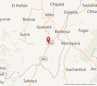 Map of Puente Nacional, Santander