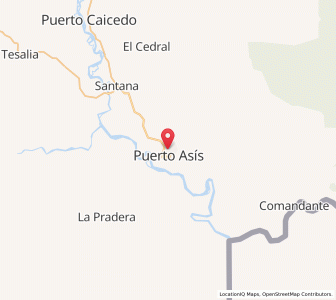 Map of Puerto Asís, Putumayo