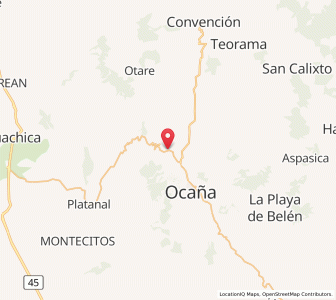 Map of Río de Oro, Cesar