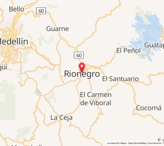 Map of Rionegro, Antioquia