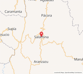 Map of Salamina, Caldas Department