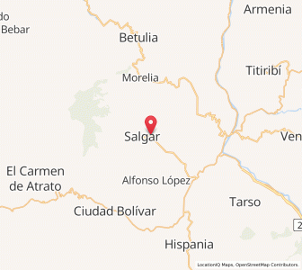Map of Salgar, Antioquia
