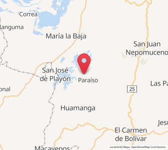 Map of San Cristóbal, Bolívar