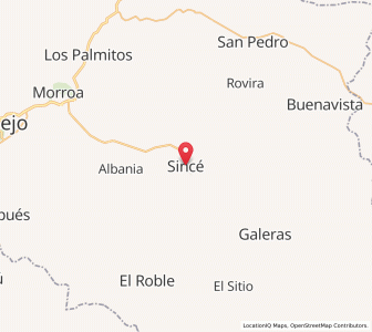 Map of San Luis de Sincé, Sucre