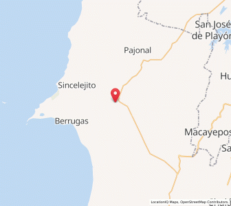 Map of San Onofre, Sucre