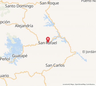 Map of San Rafael, Antioquia