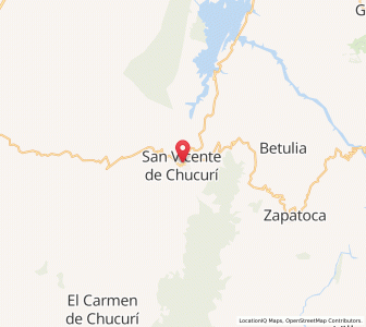 Map of San Vicente de Chucurí, Santander