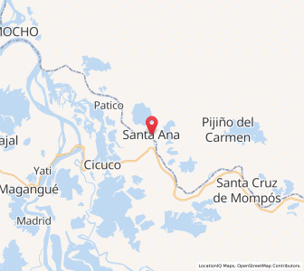 Map of Santa Ana, Magdalena