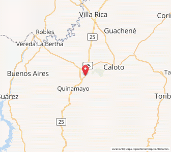 Map of Santander de Quilichao, Cauca