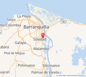 Map of Soledad, Atlántico