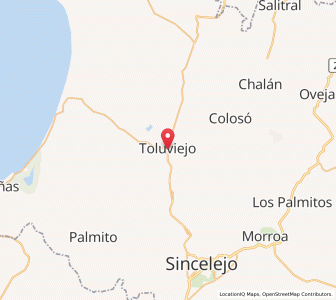 Map of Tolú Viejo, Sucre