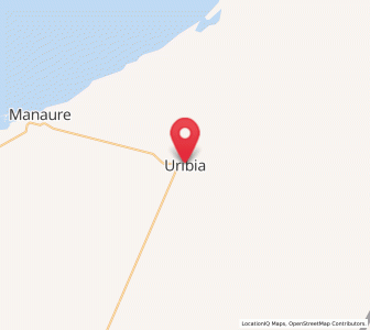 Map of Uribia, La Guajira