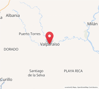 Map of Valparaíso, Caquetá