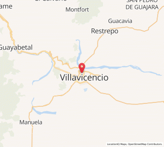 Map of Villavicencio, Meta