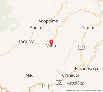 Map of Viotá, Cundinamarca