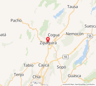 Map of Zipaquirá, Cundinamarca