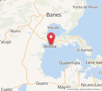 Map of Antilla, Holguín Province