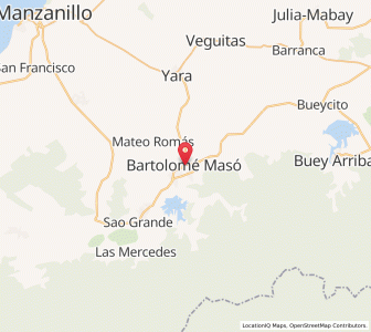 Map of Bartolomé Masó, Granma Province