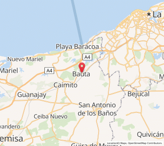 Map of Bauta, Artemisa