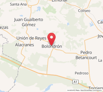 Map of Bolondrón, Matanzas Province