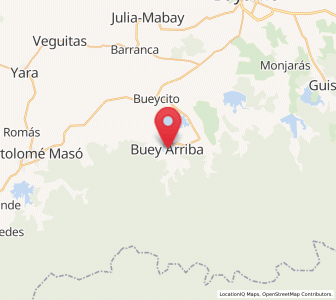 Map of Buey Arriba, Granma Province