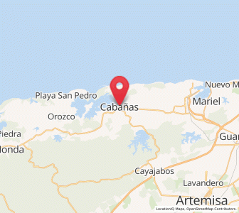 Map of Cabañas, Artemisa